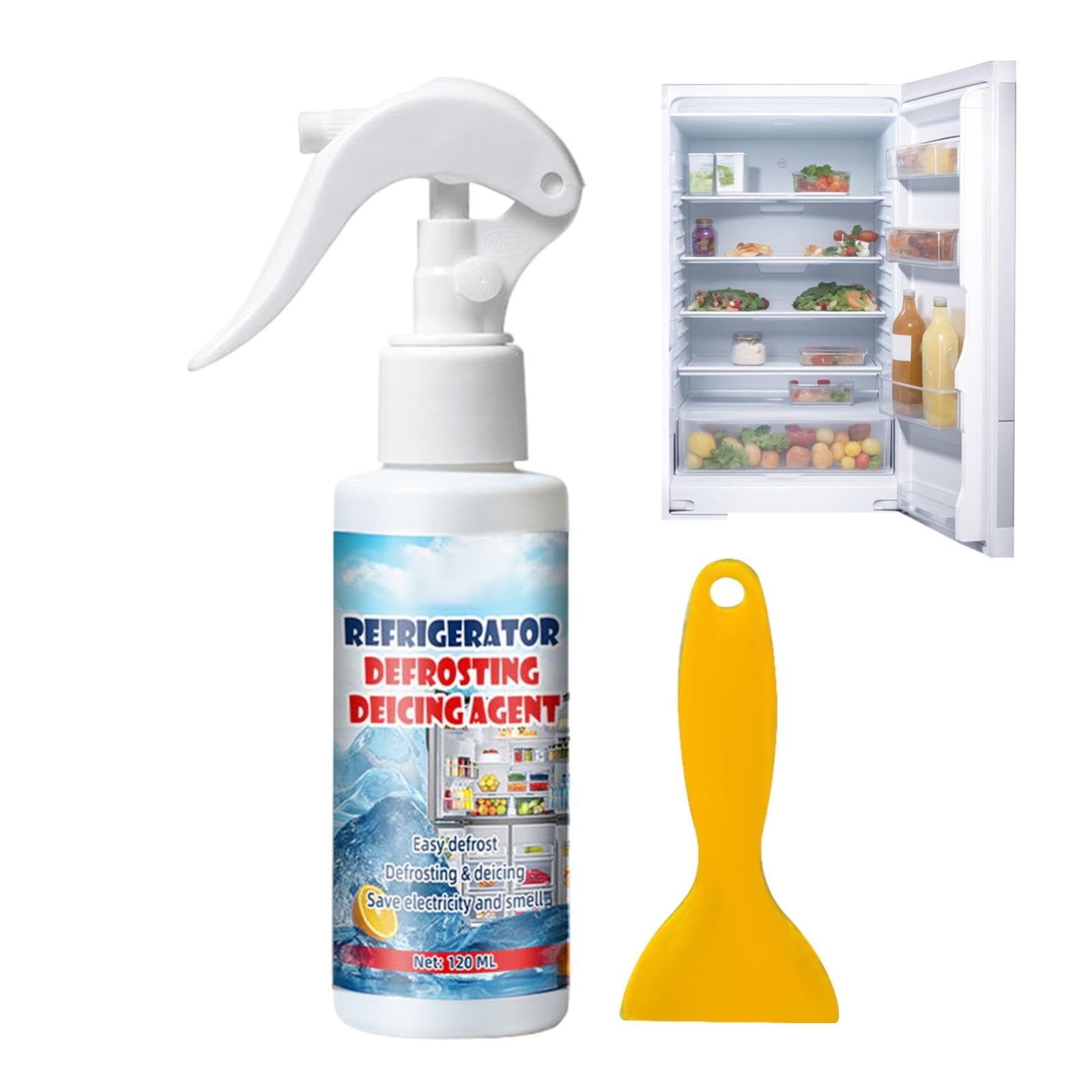 Freezer Defroster Spray for Refrigerator,De-Icer For Car Windshield Defroster,Window Snow Deicing Spray,Melting Spray,Deicer For Car Windshield,Winter Car Essentials,120ml